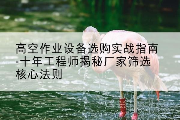 宁陵剪叉式升降机厂家-高空作业设备选购实战指南-十年工程师揭秘厂家筛选核心法则