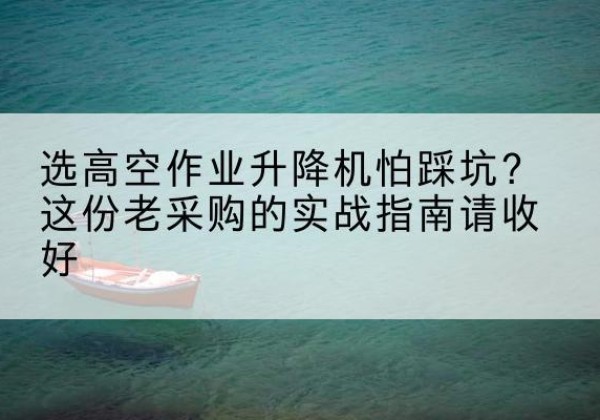 宁陵高空作业升降机厂家推荐-选高空作业升降机怕踩坑？这份老采购的实战指南请收好