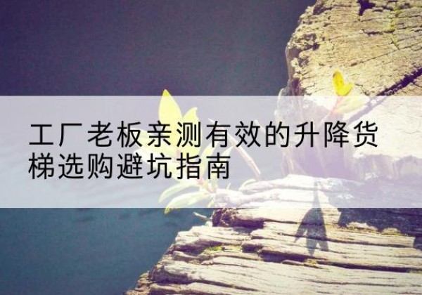 宁陵升降货梯怎么选-工厂老板亲测有效的升降货梯选购避坑指南